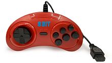 Джойстик Dendy Controller (форма Sega) 9р RED узкий разъем, красный