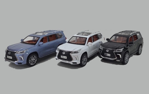Машина ДЖИП LEXUS LX570 DIE-CAST 1900-15, масштаб 1:24, металлическая 20х7,5х7,5 см 8шт/уп