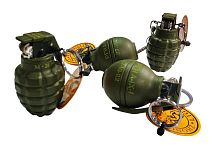 Газовая зажигалка ГРАНАТА RFX , FUZE M223 ME188C, Ø 3 см, высота 6 см