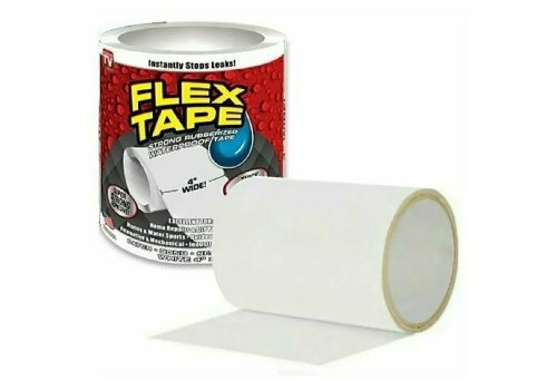 Сверхсильная клейкая лента Flex Tape "Флекс Тайп" БЕЛАЯ, 100мм*1,5м  фото 2