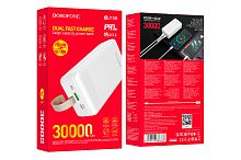 Внешний аккумулятор BOROFONE BJ19B Power Bank 30000 (17700) mAh,  USB 3A + Type-C 3A, 20W 