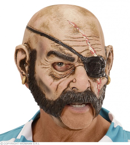 Маска Одноглазый Бандит 00429, телесный латекс, размер взрослый Маска Одноглазый Бандит 00429, телесный латекс, размер взрослый