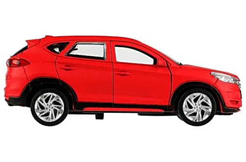 Машина "Hyundai Tucson" красная, металлическая 12 см в коробке фото 3