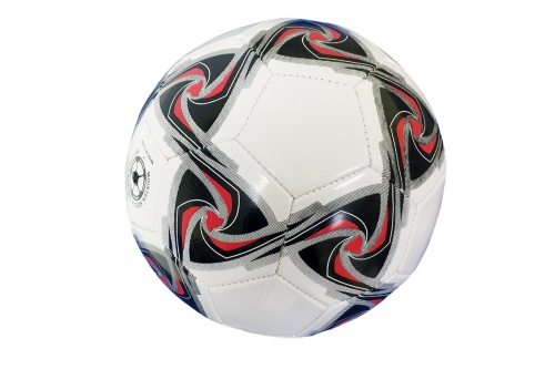 Мяч футбольный Moisten Needle Inflate 6 to 8 LBS, белый с черно-красными треугольниками Мяч футбольный Moisten Needle Inflate 6 to 8 LBS, белый с черно-красными треугольниками