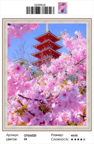 Алмазная мозаика Paintboy OTG6020, холст на подрамнике, круглые стразы, 40x50 см 