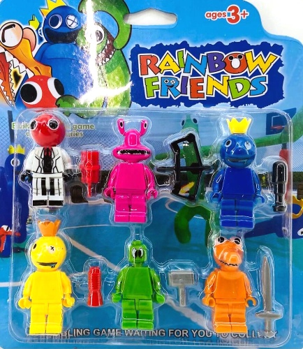 НАБОР Фигурки Радужные Друзья Rainbow Friends, 6 штук на блистере фото 2