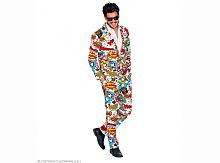 Костюм мужской Поп-Арт (пиджак, брюки) 09354, полиэстер, размер XL