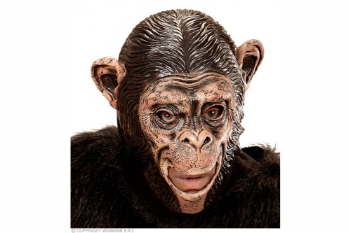 Маска Шимпанзе 00425, черная резина, размер универсальный