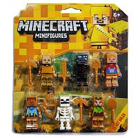 НАБОР Фигурки МАЙНКРАФТ My World ЗОЛОТЫЕ, 6 штук на блистере 