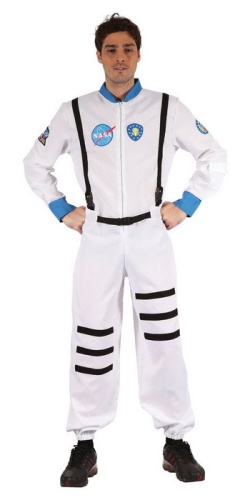 Костюм Астронавта мужской (комбинезон) AC173, белый полиэстер, размер 48-50