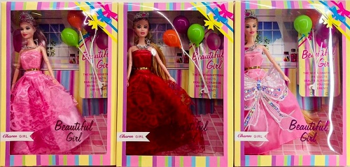 Кукла Beautiful Girls в платье с короной и воздушными шариками, 30 см 