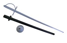 Шпага мушкетера СВСД серая, пластмассовая, длина 69,5 см на блистере