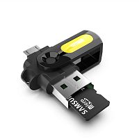 Переходник EZRA OC02 OTG штекер USB-TF - штекер microUSB, на блистере