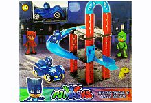 PJMASKS Парковка 2-х уровневая LF8877-1 "Герои в масках" + машинка 9см 