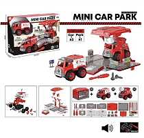Пожарная машина с паркингом и отверткой LM9038-1-2-3 MINI CAR PARK
