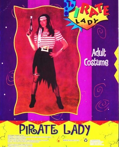 Костюм Пиратки взрослый (платье, повязка на голову), полиэстер, размер 44-46