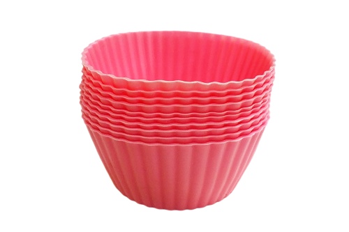 Формы силиконовые для выпечки КЕКСОВ, круглые, для духовки, 10 шт/уп