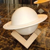 Светильник ночник "САТУРН" 3D LAMP, управление механическое, Ø 14 см