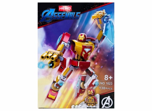 Конструктор Супергерои: Железный Человек 1023 SUPER HERO ASSEMBLS, 130 деталей