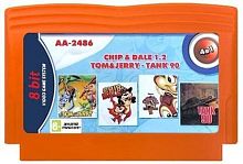 Картридж 8bit 4в1 AA-2486 CHIP & DALE 1+2+TOM & JERRY+TANK 90