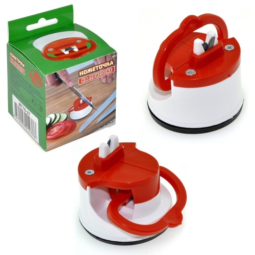 Ножеточка (точилка) на присоске, резцы из сверхтвердого сплава (карбид вольфрама)