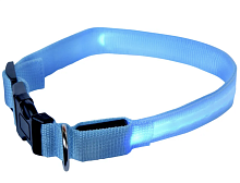 Ошейник светящийся для собак размер L = 2,5 х 40-50 см голубой