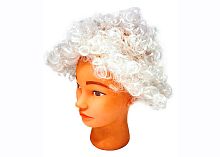 Парик ДЕД МОРОЗА белый (парик без бороды) BW774, синтетическое волокно, длина 18 см