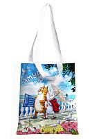 Сумка-шоппер тканевая "Синие коты. Амур Мур-Мур", размер 35*40 см