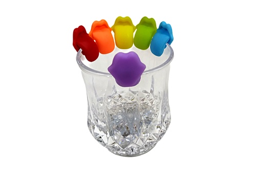 Набор маркеров для бокалов "УЛЫБКА" Drink Marker Party Tongue, 6 штук