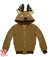 Толстовка с капюшоном Худи Олень 07018, цвет коричневый, полиэстер, размер S-M