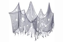 Паутина серая CREEPY CLOTH, серый полиэстер, размер 240*76 см