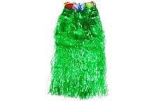Юбка Гавайская зеленая LESD1515, карнавальная, синтетическое волокно, длина 80 см
