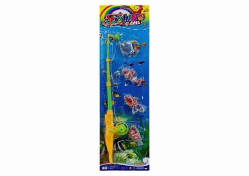 Настольная игра-рыбалка "FISHING GAME" 66618, спиннинг + 4 рыбки, на блистере 51х15 см фото 2