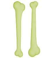 Кости маракасы светятся в темноте, белый пластик, размер 36 см