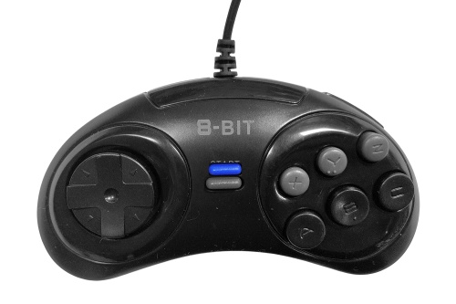 Джойстик 8bit Controller (форма Sega) 9р BLACK узкий разъем, черный