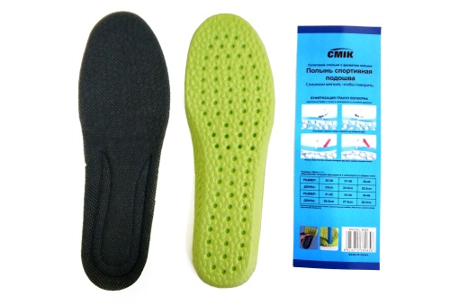 Стельки анатомические спортивные CMIK с подъемом пятки 1 см, размер 41-42 фото 4