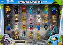 НАБОР Мини Фигурки MINECRAFT "Герои Майнкрафт" 24 шт в коробке 