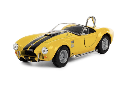 Машина модель Shelby Cobra 427 s/c 1965 1:32 металлическая, желтая фото 2