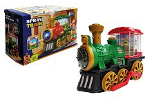 Игрушка Паровоз SPRAY TRAIN звук, свет, дым, на батарейках АА х 3 штуки