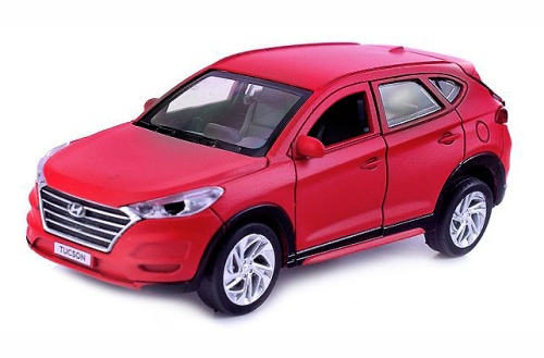 Машина "Hyundai Tucson" красная, металлическая 12 см в коробке фото 4