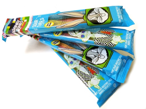 Looney Tunes Кислый жевательный мармелад в форме трубочек микс вкусов 8*24*35 г