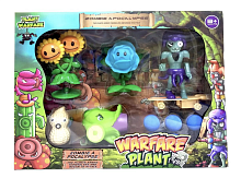 Фигурки НАБОР Герои ПЛАНЕТЫ ЗОМБИ PLANTS ZOMBIES 4,5-12,5 см, 6 шт + шарики (в картонной коробке)