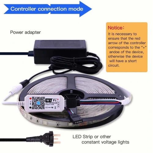 Контроллер Wi-Fi RGB 4 PIN Огонек OG-LDL22 LED, DC 12-24В фото 8