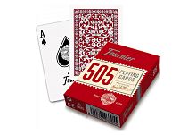 Карты для покера Fournier no. 505 Red с пластиковым покрытием, красные, 54 штуки  Карты для покера Fournier no. 505 Red с пластиковым покрытием, красные, 54 штуки