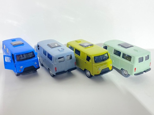 Машина УАЗ-452 "Головастик" DIE-CAST 1:24 металлическая 10х4х5 см 12шт/уп фото 2