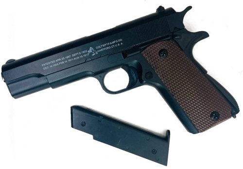 Пистолет металлический C.8 AirSoft GUN 1911 COLT'S PT.F.A., калибр 6 мм фото 2