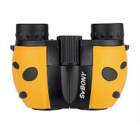 Бинокль 8*22 BINOCULAR "Божья коровка" детский, цвет - черный с желтым