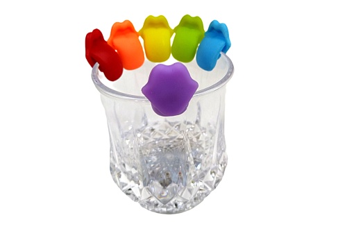 Набор маркеров для бокалов "УЛЫБКА" Drink Marker Party Tongue, 6 штук фото 3