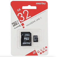 Карта памяти Smartbuy MicroSDHC 32Gb Class 10 UHS-1 c адаптером SD