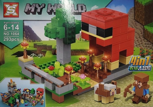 Конструктор SX MY WORLD "Лужайка Красной Овцы 4в1" 1064, 293 детали Конструктор SX MY WORLD "Лужайка Красной Овцы 4в1" 1064, 293 детали